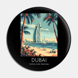 A Vintage Travel Illustration of Dubai - United Arab Emirates Pin