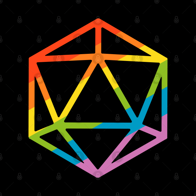 Rainbow Polyhedral D20 Dice Tabletop RPG Gaming by dungeonarmory