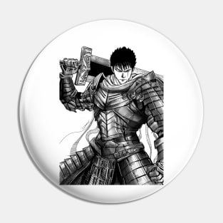 black swordsman knight ecopop in metal monster armor art Pin