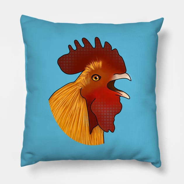 Rooster Pillow by cariespositodesign