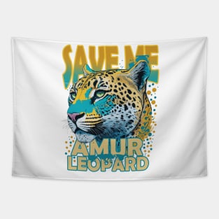 Save Me Amur Leopard Design Tapestry