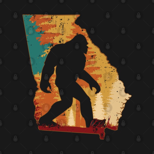 Bigfoot Retro Vintage Sasquatch Georgia by ryanjaycruz