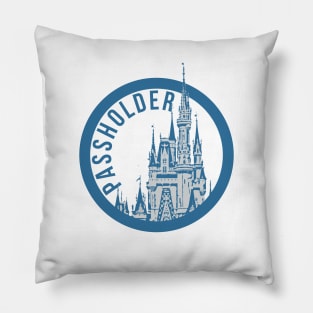 Passholder Magic Castle Blue Pillow