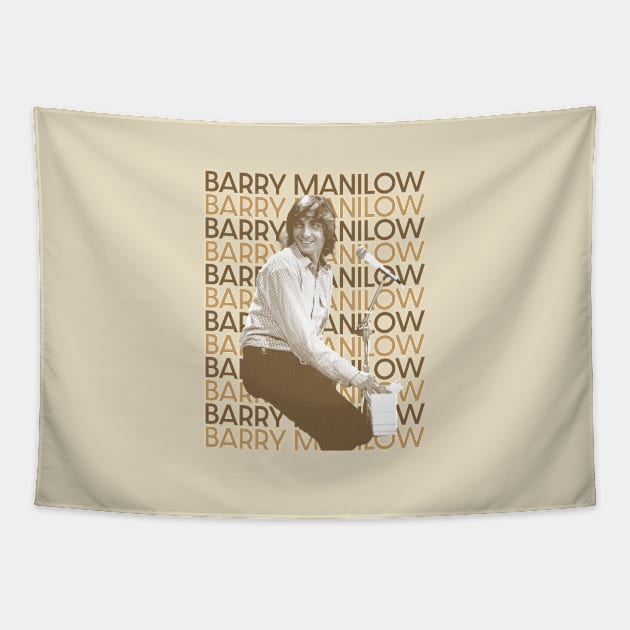 barry manilow -retro type Tapestry by LAKOSH