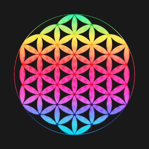 flower of life rainbow by filippob