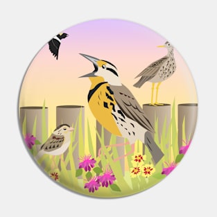 Birds of the Grasslands Pin