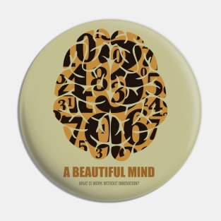 A Beautiful Mind - Alternative Movie Poster Pin