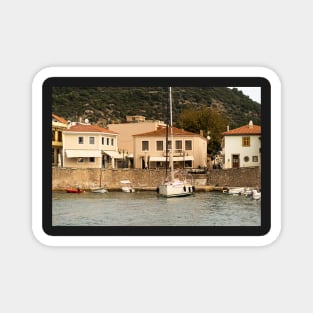 Sailboat in Nafpaktos Fortress Magnet