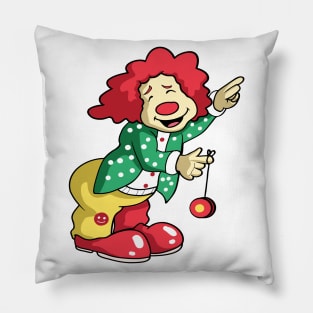 Circus Clown Joker Balloon Animal Twister Mardi Gras Pillow