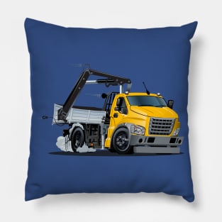 Cartoon Lkw Truck with Crane Pillow