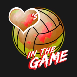 Volleyball - Hearts In The Game - Red T-Shirt