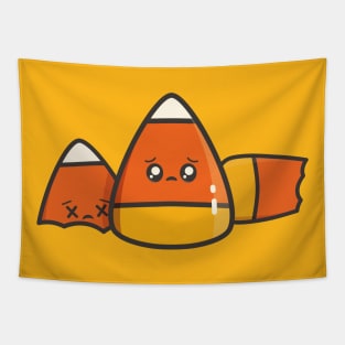 Cute Candy Corn Halloween Design Tapestry