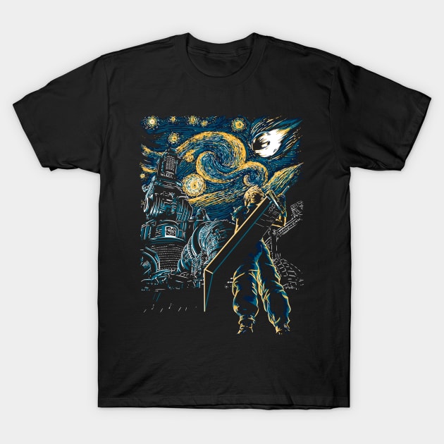 Starry Remake - Final Fantasy Vii - T-Shirt | TeePublic