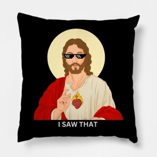 Jesus I Saw That Funny Meme Glasses Pillow