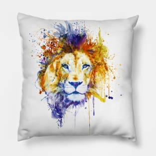 Splattered Lion Pillow