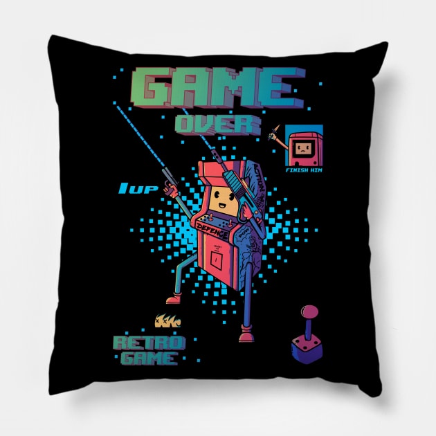 GAME OVER Pillow by NathanRiccelle