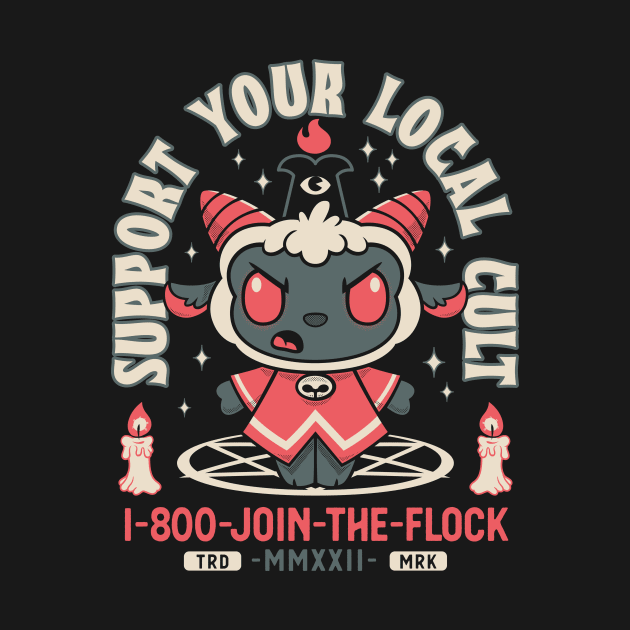 Support Your Local Cult - Creepy Cute Satanic Lamb - Join The Flock by Nemons