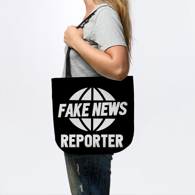 Fake News Reporter Halloween Costume Fakenews Halloween Tote Teepublic