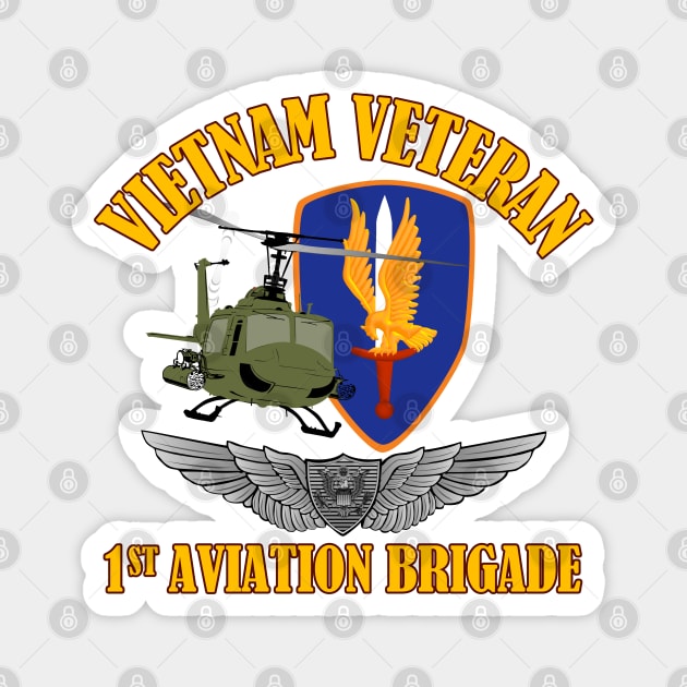 1st Avn Bde Vietnam with Aircrew Wings Magnet by MilitaryVetShop