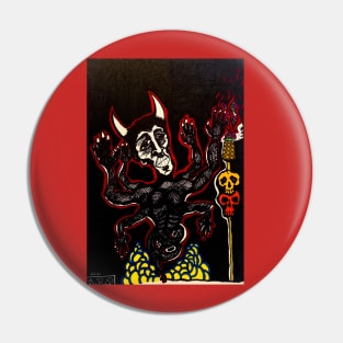 Jerry Pollard Art Demon Pin