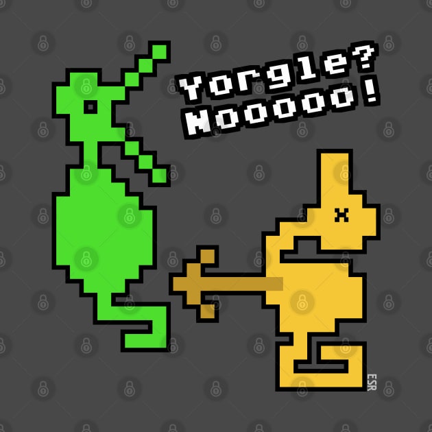 Vintage Video Game Dragons Nooooo! by Out of Memory