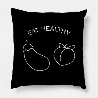 Eggplant and Peach Pillow