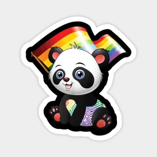 Rainbow Panda /pride allyship Magnet