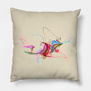 Line Drawings - Flying Bird Pillow