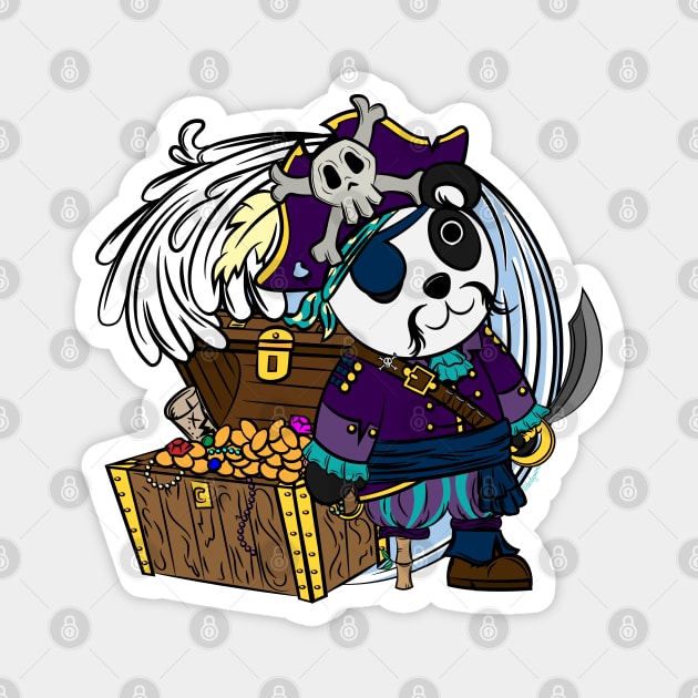 Pirate Panda Magnet by Desdymona