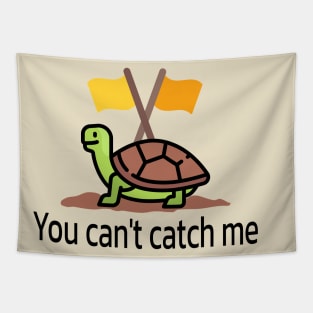 Turtle on the Move you can't catch me Tapestry