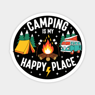 Camping is My Happy Place Magnet