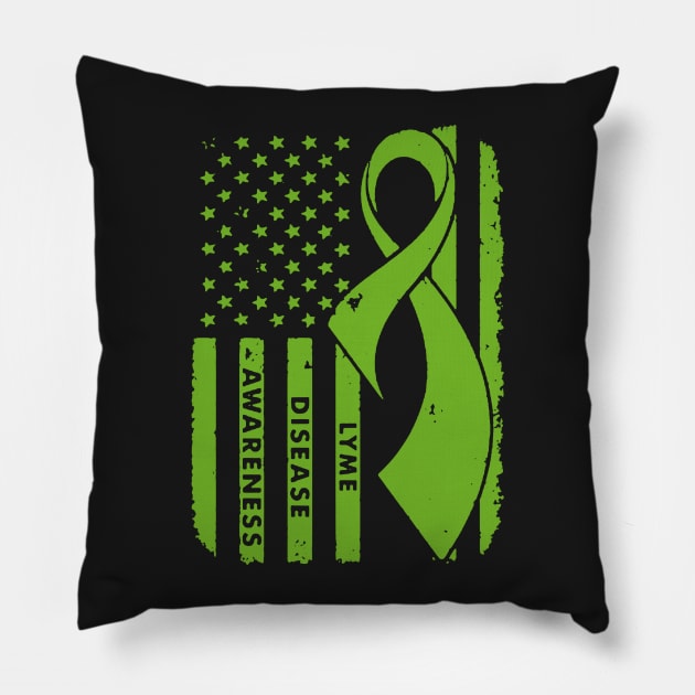 Lyme Disease Awareness Pillow by babettenoella