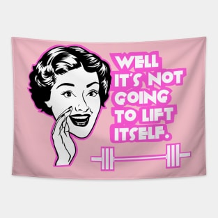 Fitness, barbell girl, gym girl, fitness girl Tapestry