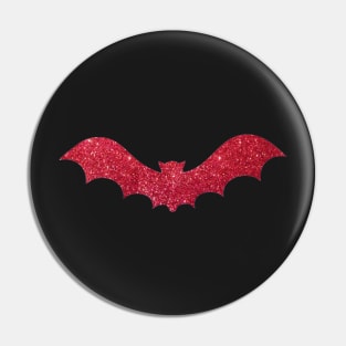 Pink Glitter Bat Pin