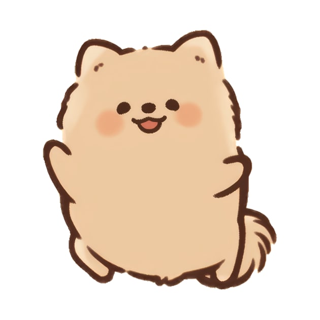 Cute Pomeranian Dancing Pusheen Style by SundayDonuts