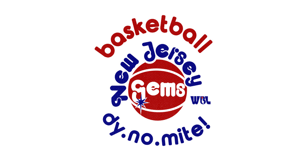 Defunct New Jersey Gems WBL Basketball 1978 New Jersey Sticker