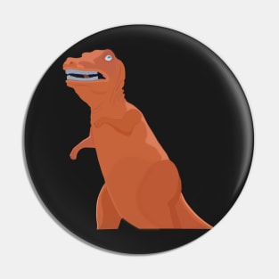 The Orange Dinosaur of Route One in Massachusetts Pin