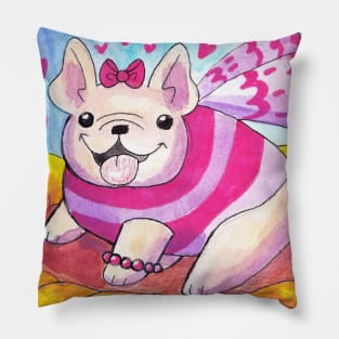 French Bulldog Fairy Pillow