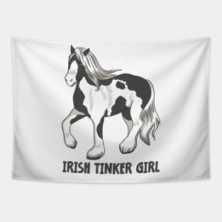 Horse Riding Horse Lover Horse Girl Irish Tinker Girl Tapestry