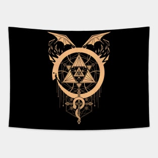 Gilded Snakes of Alchemy Tapestry