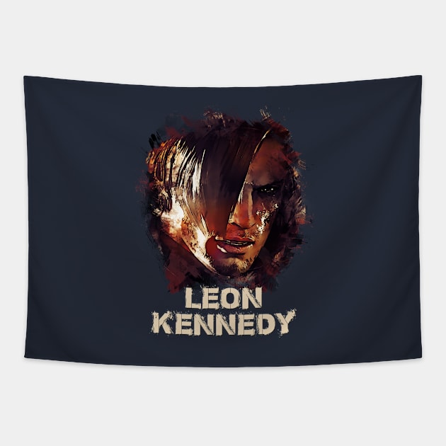 Leon S. Kennedy - RESIDENT EVIL Tapestry by Naumovski