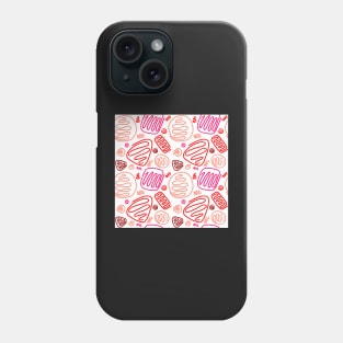 Red Pink One Line Shapes Phone Case