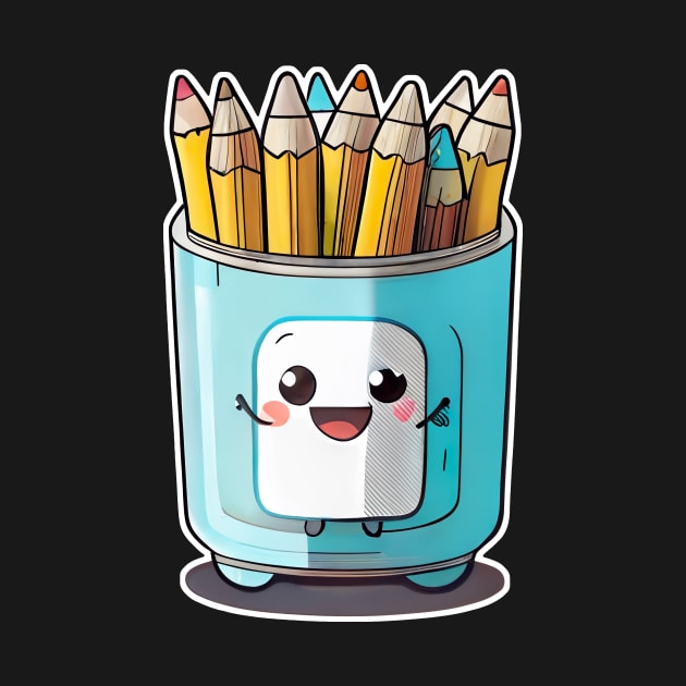 Back to school happy face pencil holder by Stickandteach