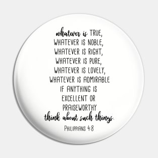 Philippians 4:8 Pin