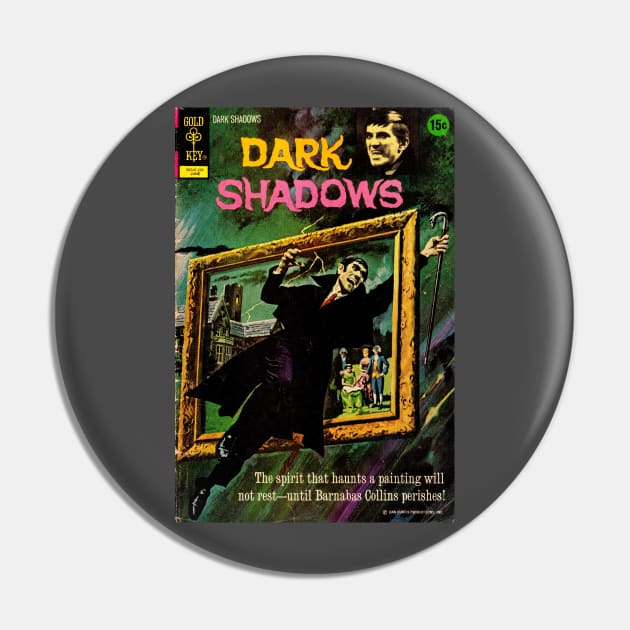 Gold Key Dark Shadows Comic Cover Pin by Creative Bedouin