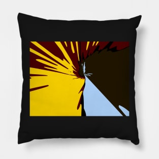 Waterfall Blue Yellow Brown Composition Pillow