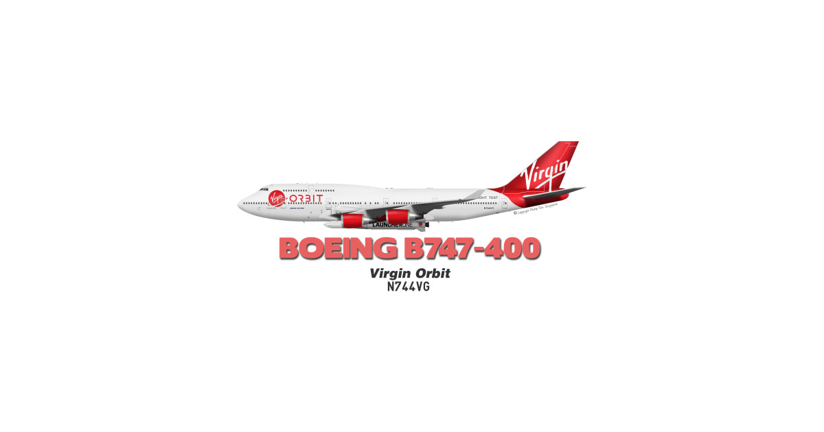 Boeing B747400 Virgin Orbit B744 TShirt TeePublic