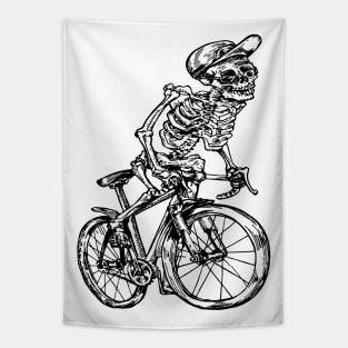 SEEMBO Skeleton Cycling Bicycle Cyclist Bicycling Biker Bike Tapestry