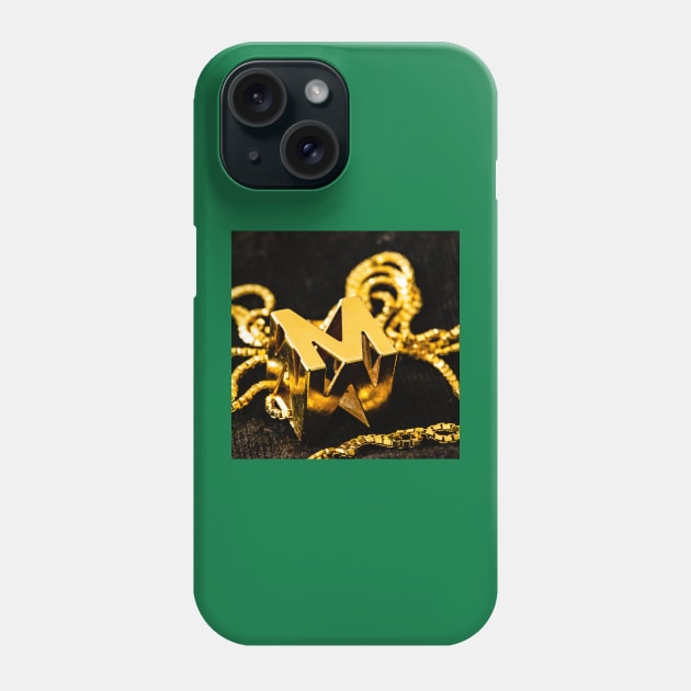 Golden M Phone Case by thadz