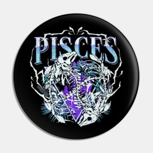 Pisces Bootleg Retro HipHop Zodiac Sign Astrology Pin